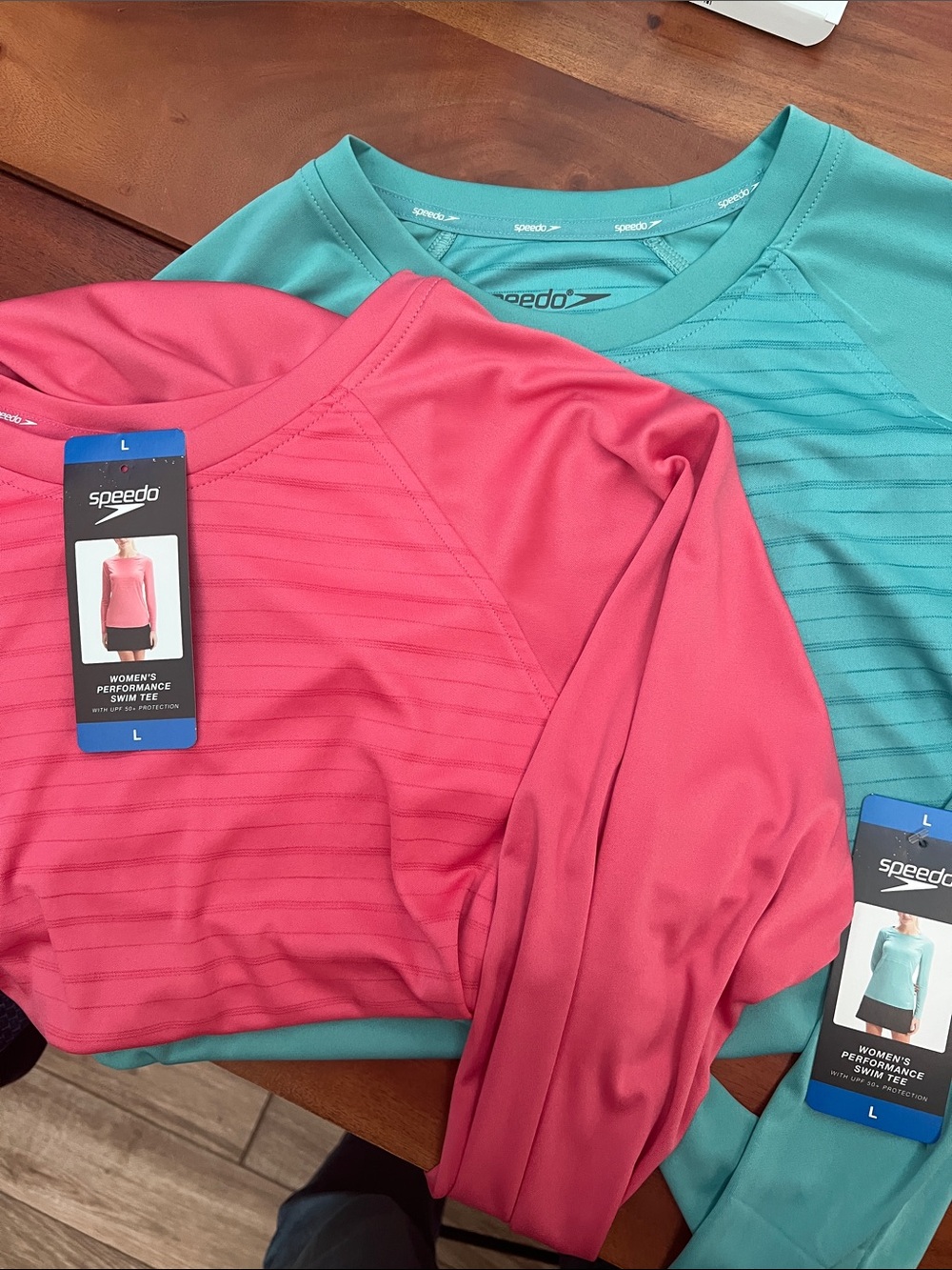 Speedo Swim L/S Tees - bundle of 2 - Sz L - NWT